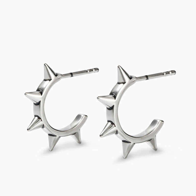 Jeulia "Ultimate Spike" Sterling Silver Earrings