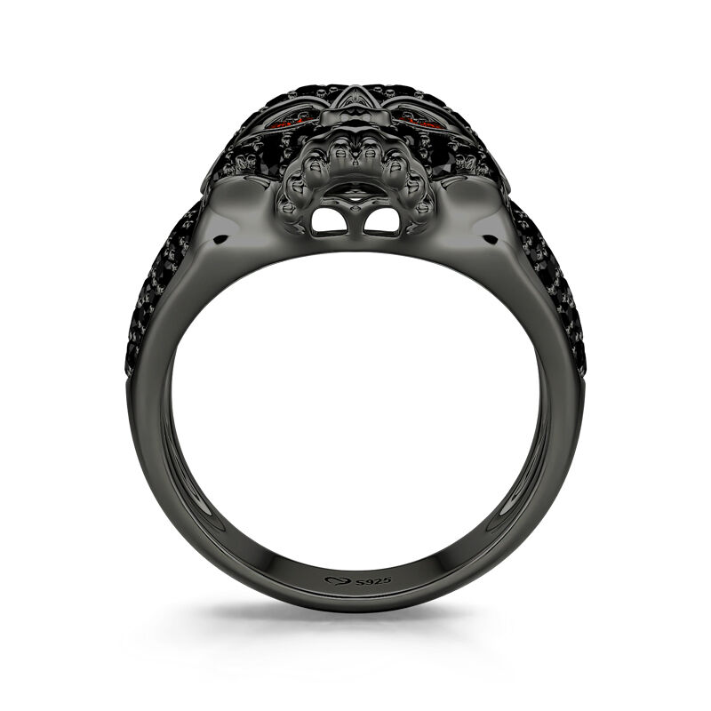 Jeulia "The Guardian" Skull Design Sterling Silver Ring