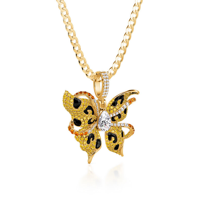 Jeulia x Leyla "Wild Leopard Butterfly" Halsband