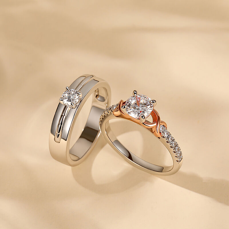 Jeulia Custom Bamboo Inspired Solitaire Engagement Ring for Men