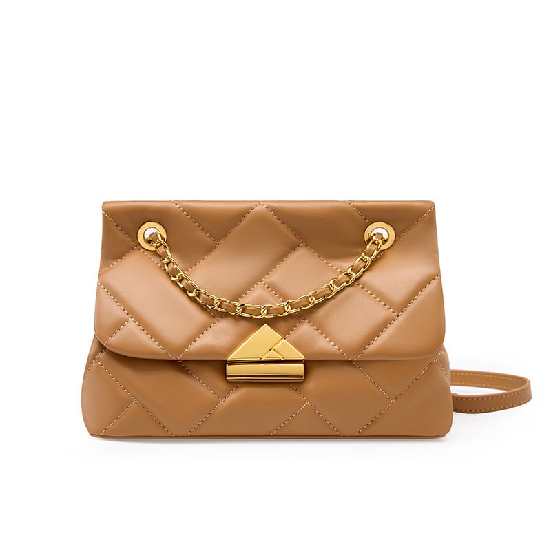 Jeulia Classic Quilted Bag Chain-Embellished Shoulder Bag