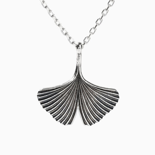 Jeulia Leaf Design Sterling Silver Necklace Jeulia Jewelry