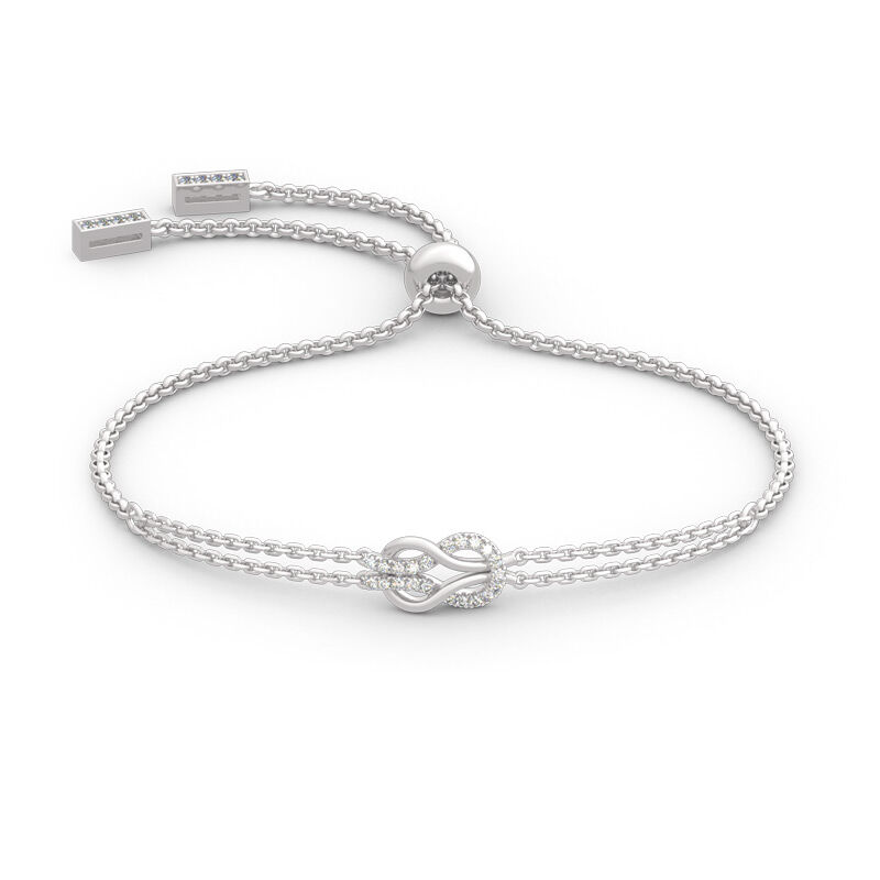 Jeulia Infinity Love Sterling Silver Bracelet