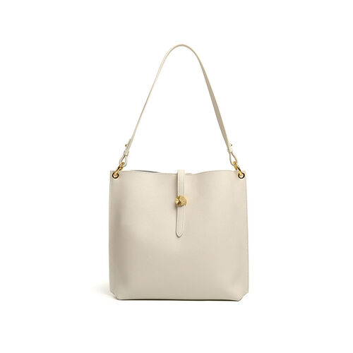 Jeulia Cream Cloud Bag Iconic Soft Leather Bag with Scrunched Top Handle in  2023