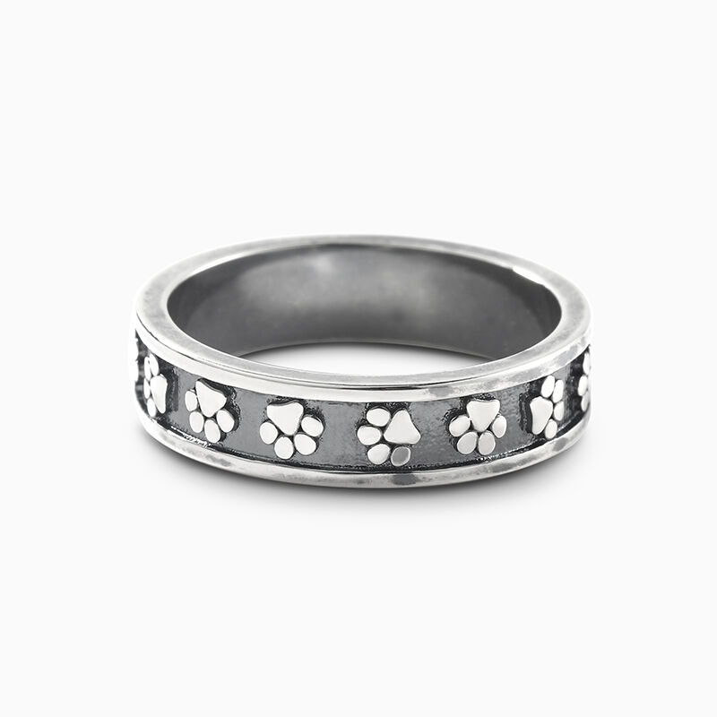 Jeulia "Paw Print" sterling silver ring