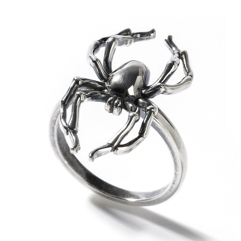 Jeulia "Spider Magic" Sterling Silver Men's Ring
