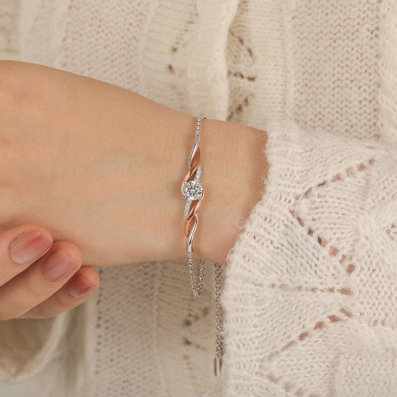 Jeulia Amore Pulsera Personalizada Corte Reondo Clásica para Mujer