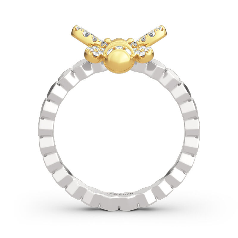 Jeulia Bee Design Sterling Silver Ring