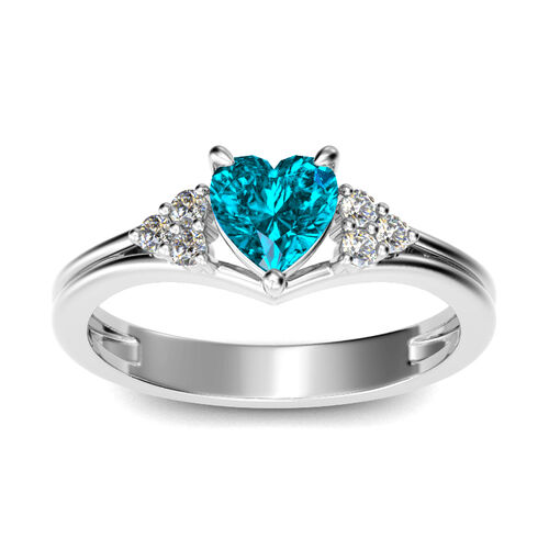 Jeulia Classic Heart Cut Sterling Silver Ring - Jeulia Jewelry