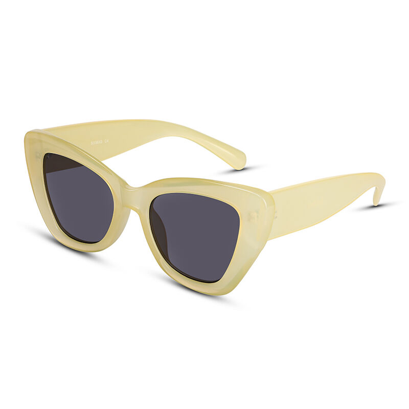 Jeulia "Honeymoon" Cat Eye Yellow/Grey Women's Sunglasses