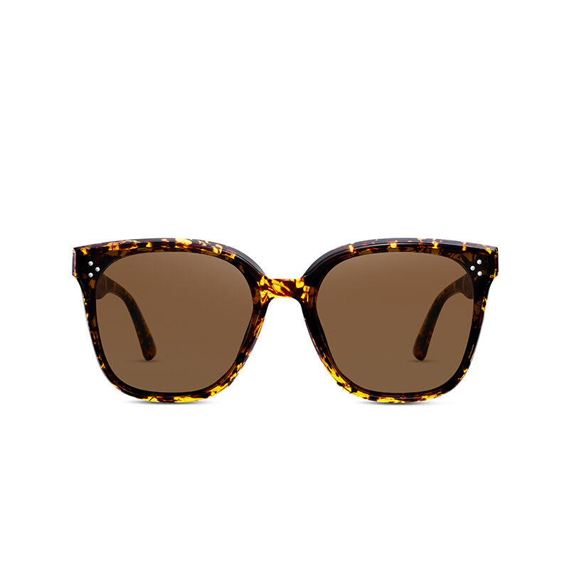 جوليا نظارة شمسية مربعة باللون البني للجنسين