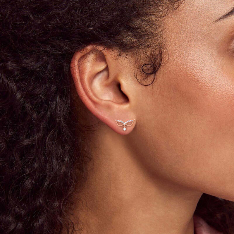 Jeulia "Prom Decoration" Sterling Silver Earrings