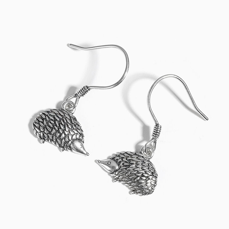 Jeulia Hedgehog Design Sterling Silver Earrings