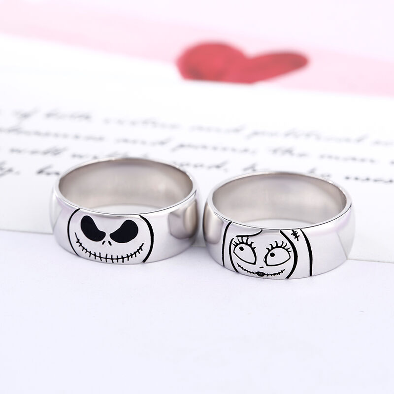 "Magic of Love" Skull Sterling Silver Couple's Band Set