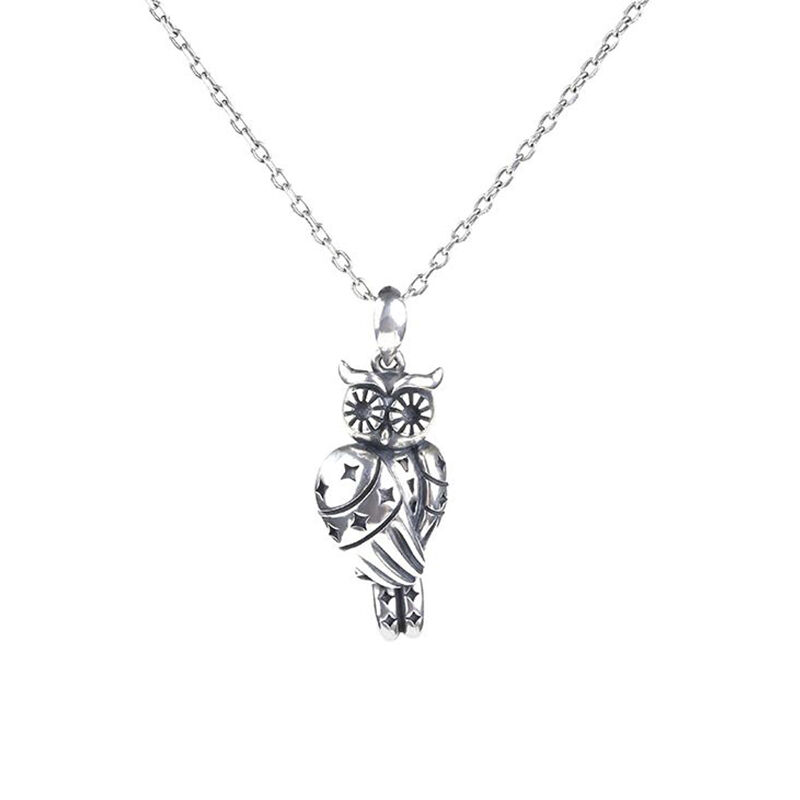 Jeulia Owlet With Stars Necklace