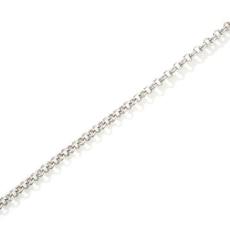 Jeulia Double Chain Design Sterling Silver Necklace