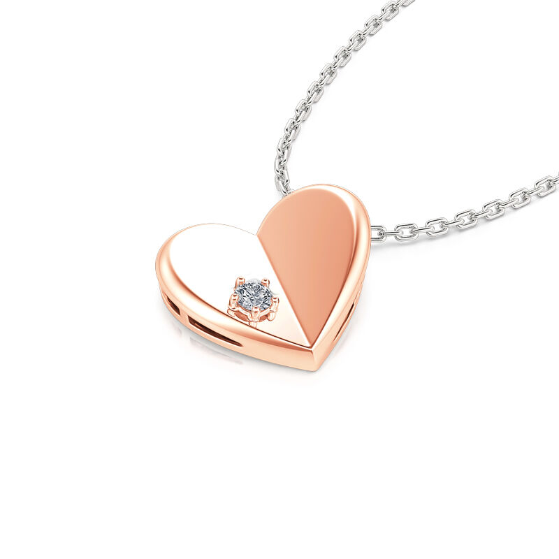 Jeulia "Unfold Your Heart" sterling silver halsband