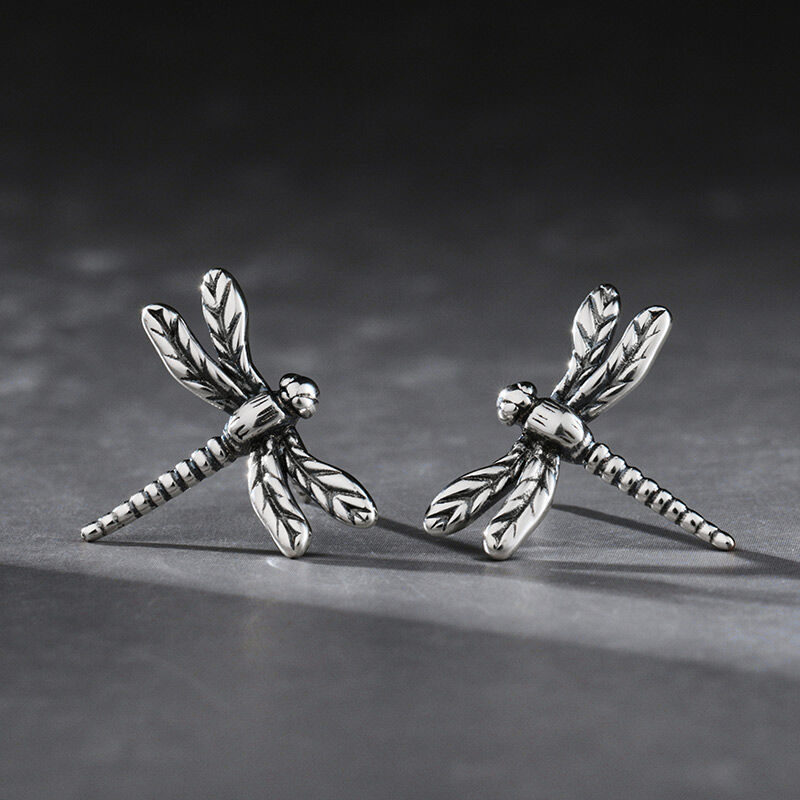 Jeulia "Mysterious Dragonfly" Sterling Silver Earrings