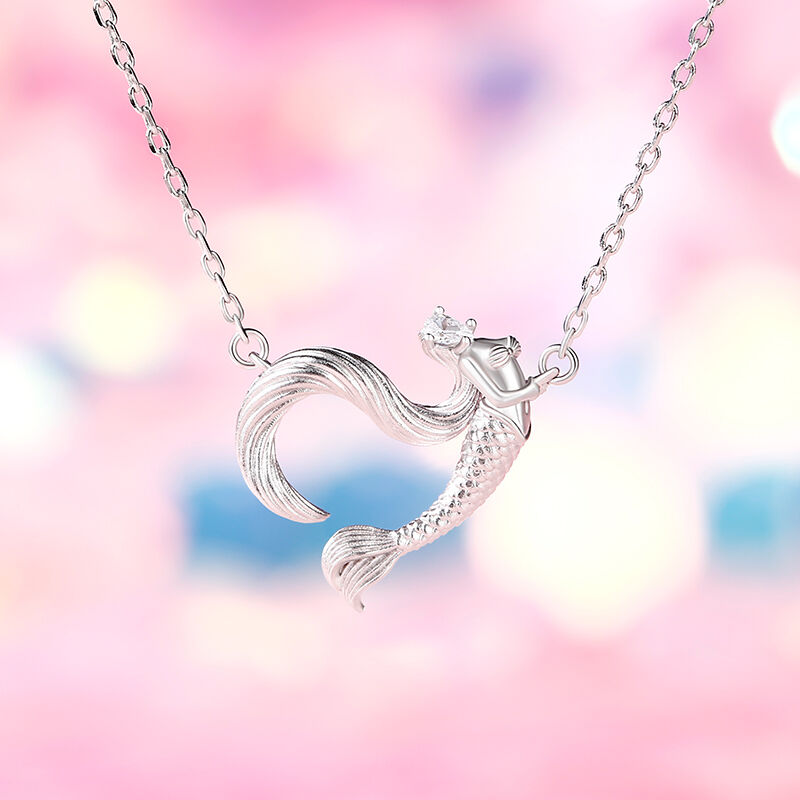 Jeulia "Dancing by the Moonlight" Mermaid Necklace