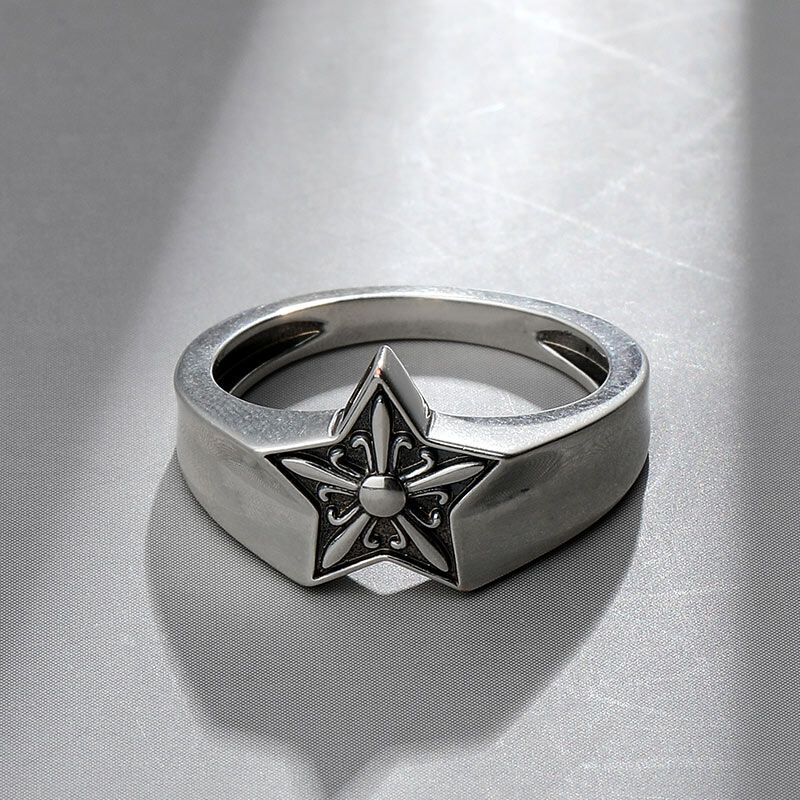 Jeulia "Royal Star" Sterling Silver Ring