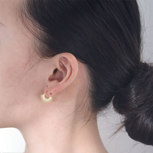 Jeulia Small Fan Sterling Silver Stud Earrings