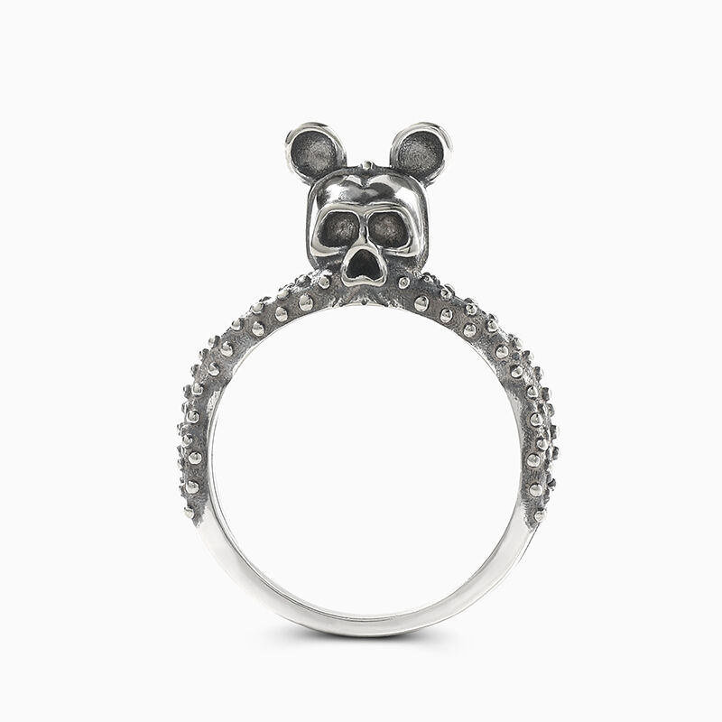 Jeulia "Octopus Mouse" Skull Sterling Silver Ring