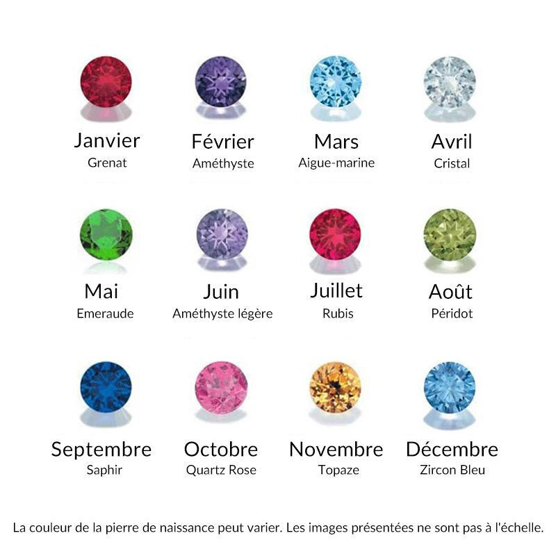 Jeulia Collier Sur mesure Lune Chien Pierre de naissance