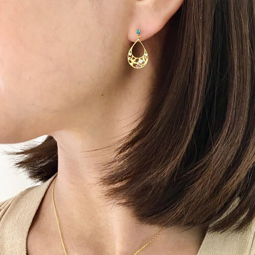 Jeulia "Aladdin's Lamp" Hollow Pattern Sterling Silver Earrings