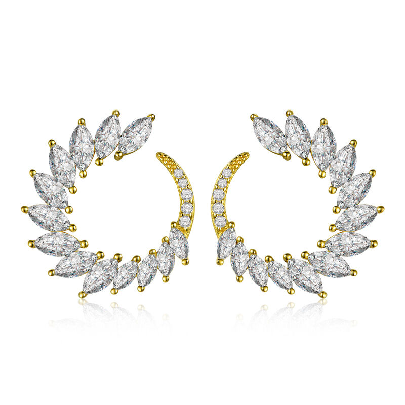Jeulia Classic Marquise Cut Sterling Silver Earrings