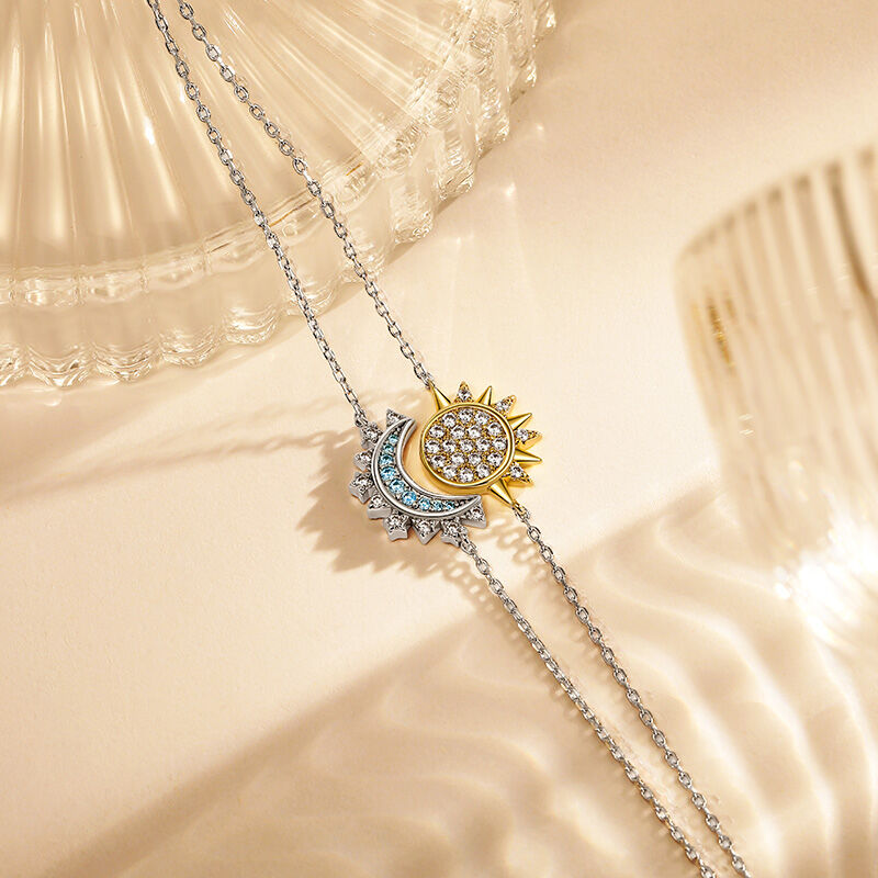 Jeulia Sole e Luna Bracciali Sovrapponibili