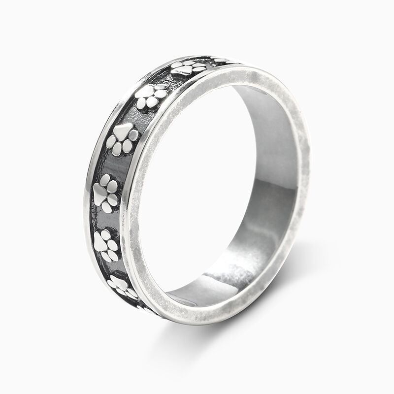 Jeulia "Paw Print" sterling silver ring