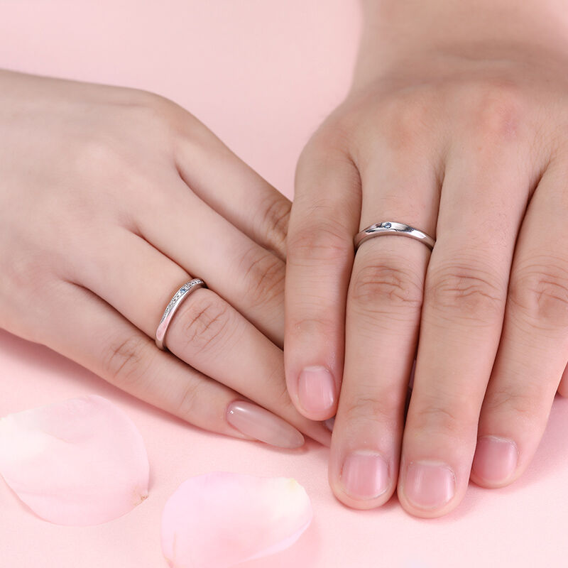 Jeulia Anillo simple promesa de plata de ley para mujer