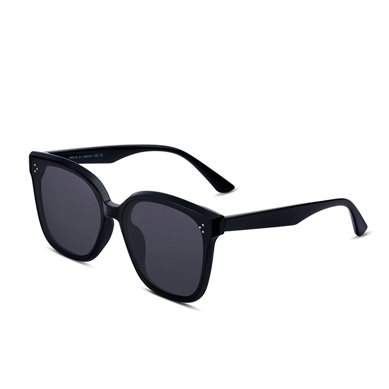 Jeulia "Statement" Square Black Polarized Unisex Sunglasses
