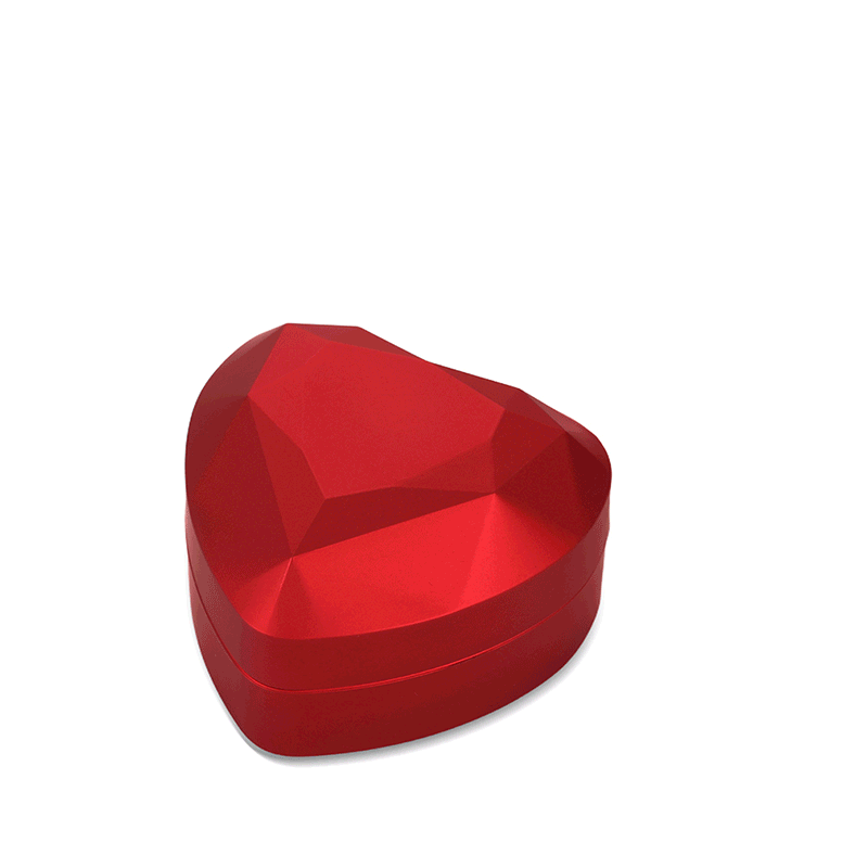 Jeulia Red Heart Shaped Necklace Box With LED Light