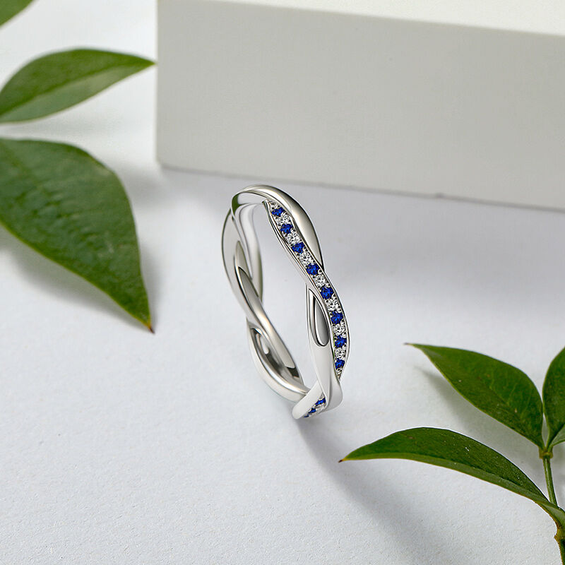 Jeulia Twist Custom Wedding Band for Women Sterling Silver