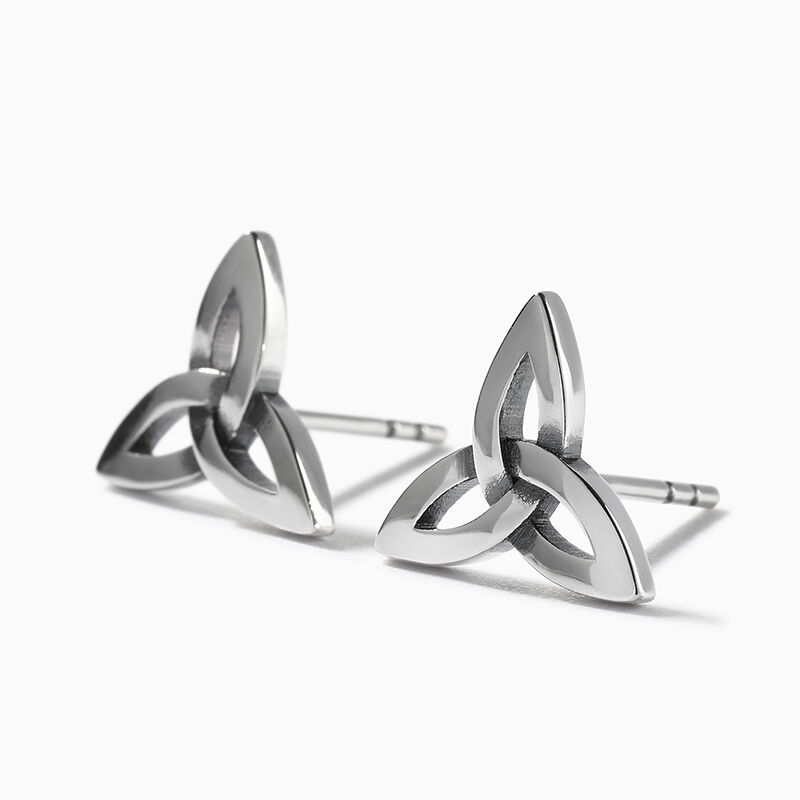 Jeulia "Celtic Knot" Sterling Silver Earrings