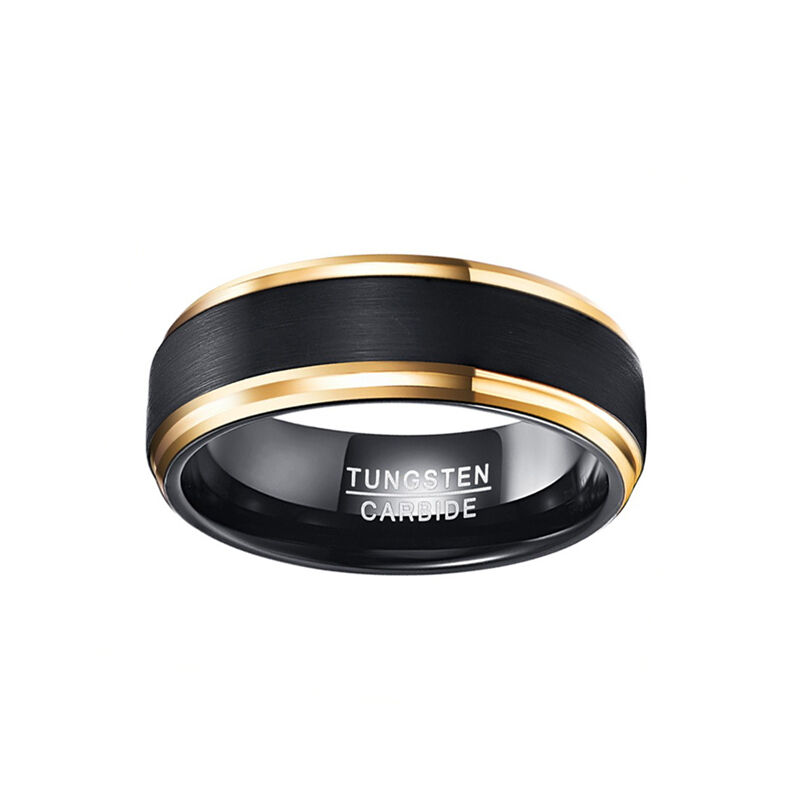 Jeulia Two Tone Matte Tungsten Steel Men's Band