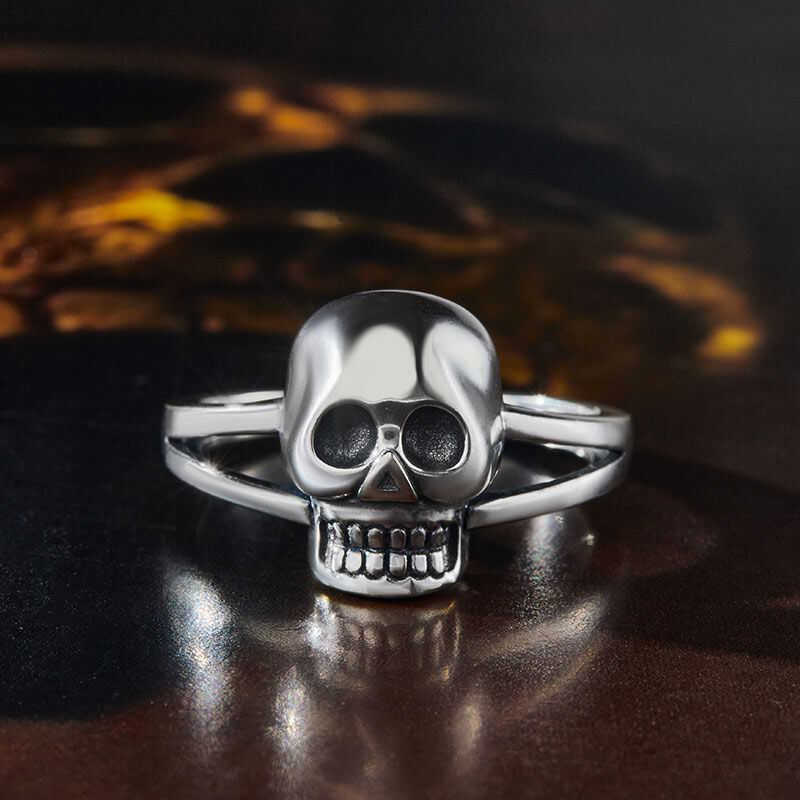 Jeulia "Phantom" Totenkopf Sterling Silber Ring