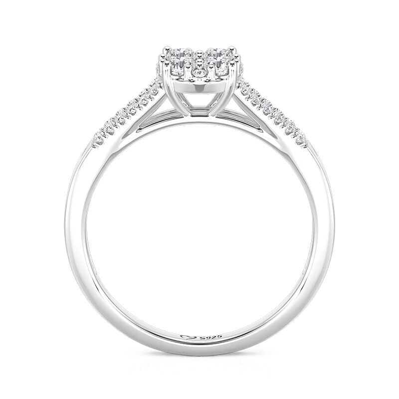 Jeulia Olivetta Round Gemstone Ring with Split Shank