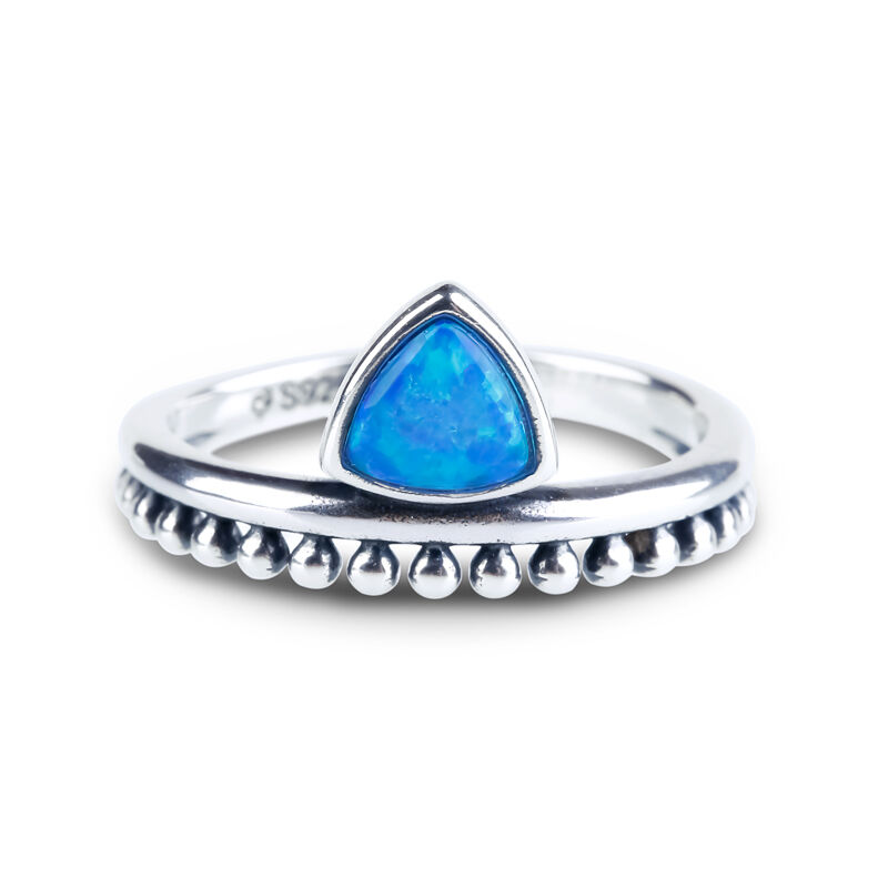 Jeulia Petite Triangle Opal Ring