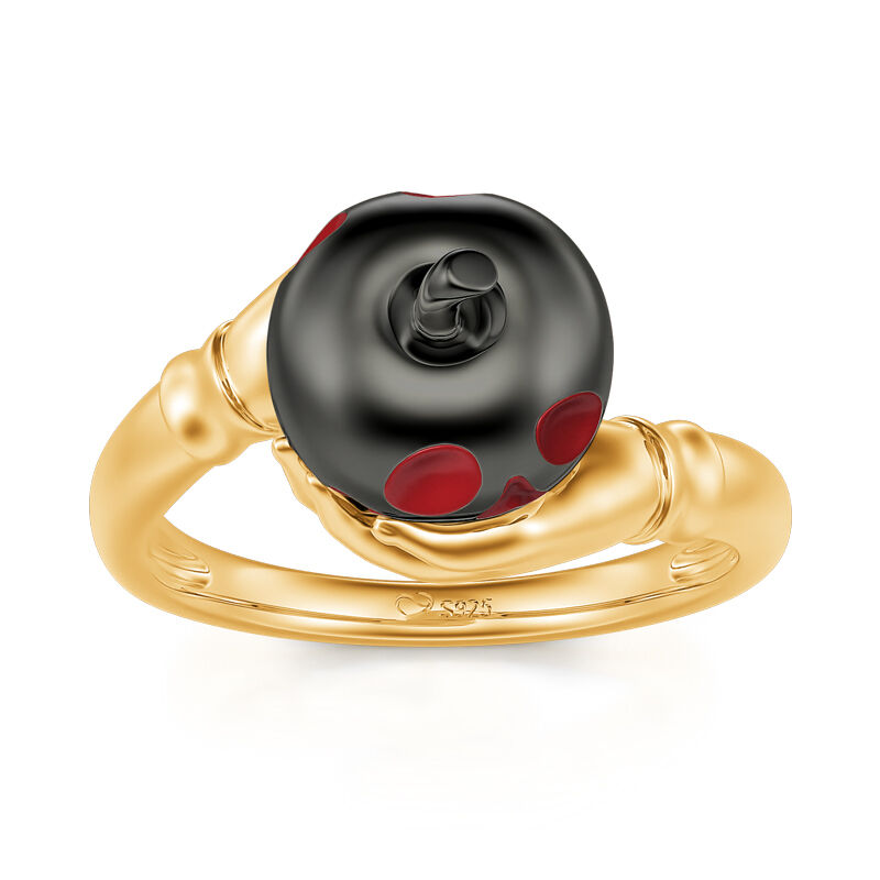 Jeulia "Murder Princess" Poison Apple Two Tone Sterling Silver Ring