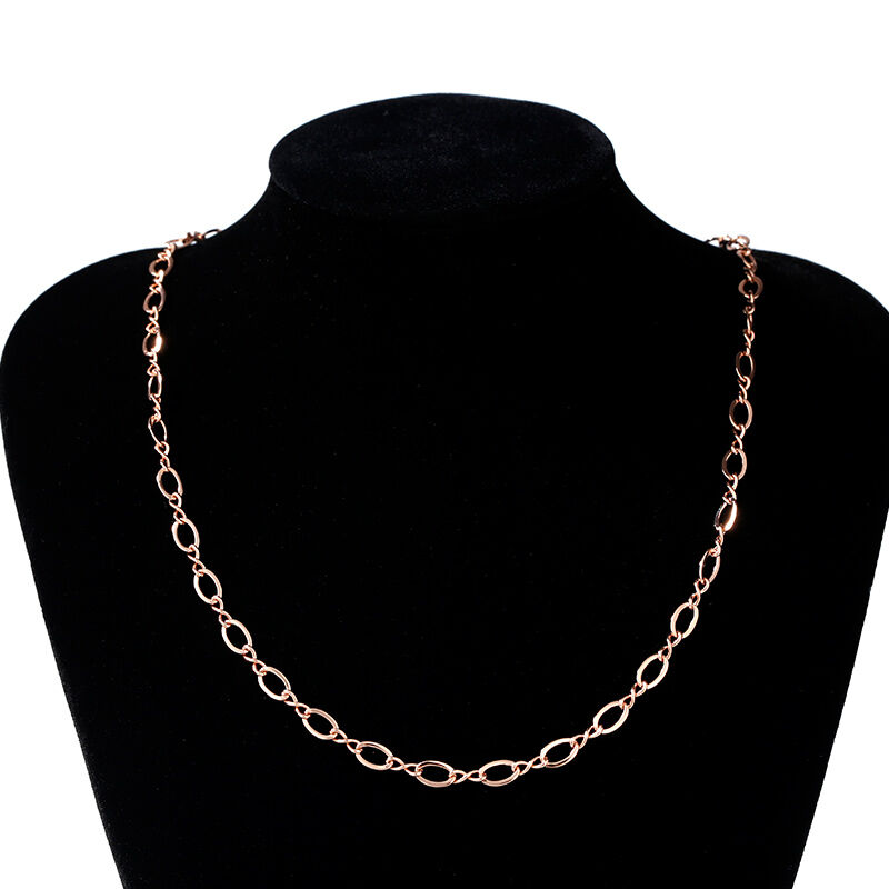Jeulia Twist Design Sterling Silver Link Chain Necklace