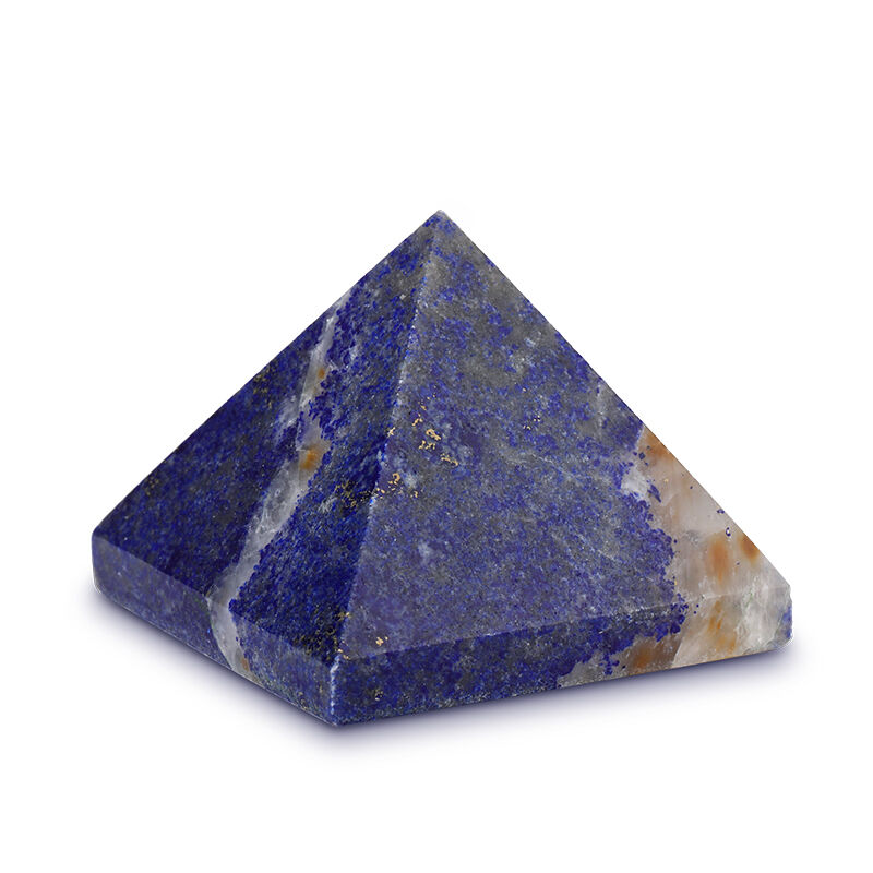 Jeulia Escultura de cristal en forma de pirámide con lapislázuli