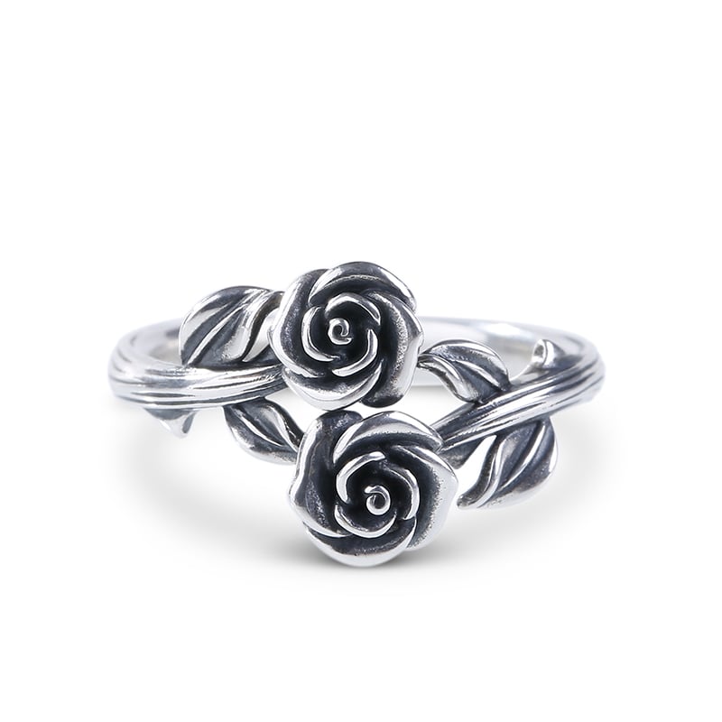 Jeulia Cross Roses Ring