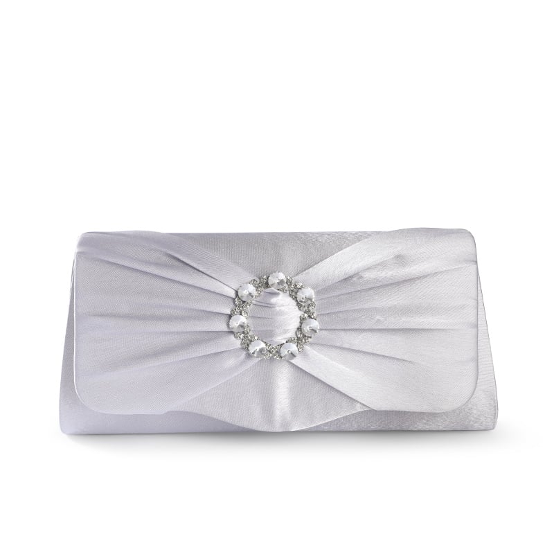 Jeulia Elegant Evening Purse Brooch Glitter Envelope Flap Clutch Handbag