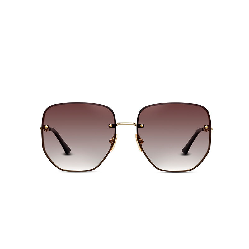 Jeulia “Prance" Geometric Brown Gradient Polarized Unisex Sunglasses