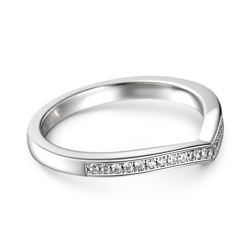 Jeulia "Everlasting Us" Sterling Silver Women's Band