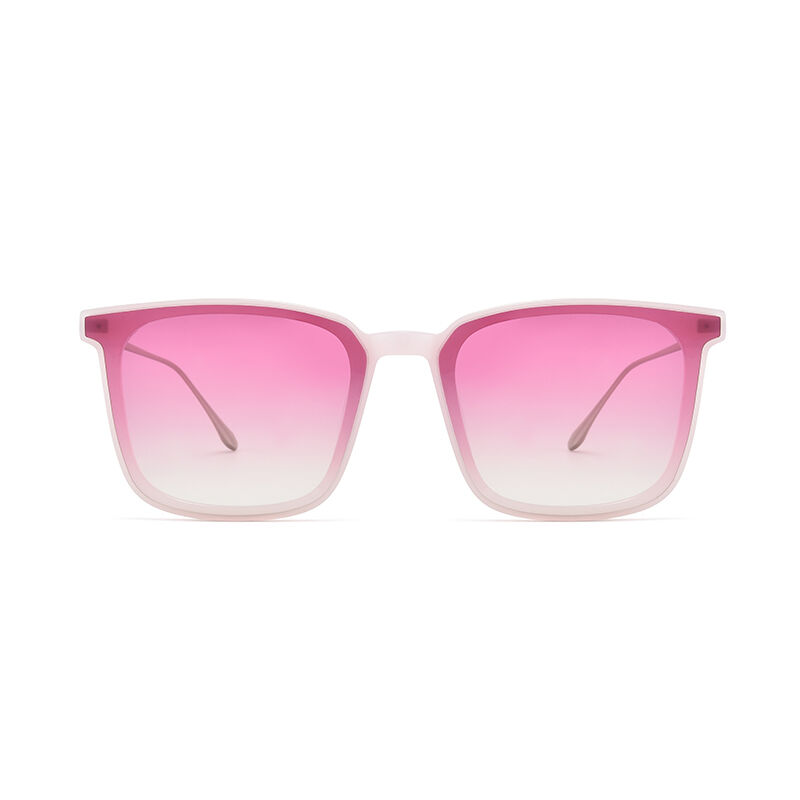 Jeulia Kwadratowe okulary przeciwsłoneczne damskie z różowym gradientem