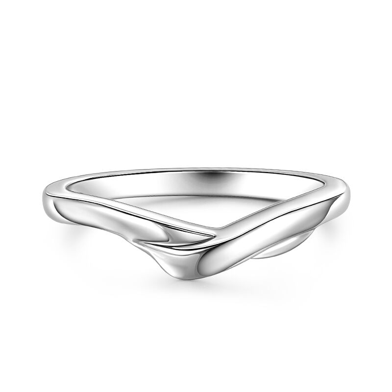 Jeulia Simple Stylish Design Sterling Silver Men's Wedding Band