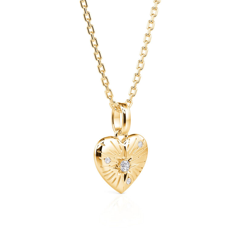 Jeulia Everyday Simple Custom Engraved Heart Necklace with Birthstone